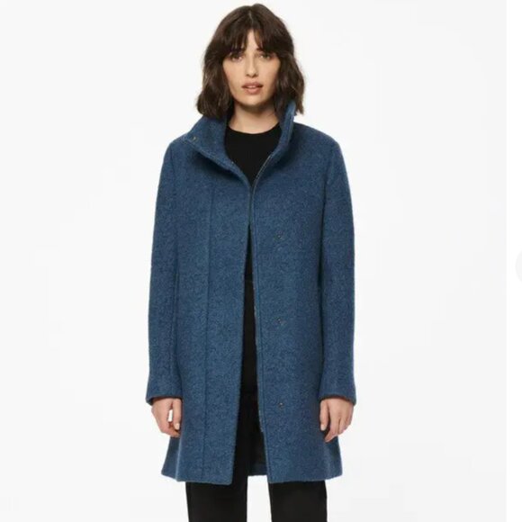 NWT Marc New York Verda Slim Wool-Blend Coat Blue XL - Picture 7 of 8